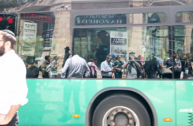 bus in haredi neighborhood